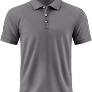 Men's Short Sleeve Grey Polo Shirt