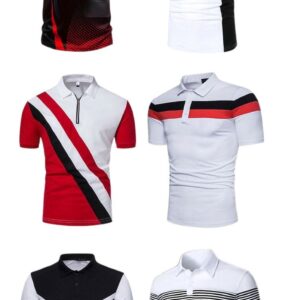 Men's Casual Color-Block Shirts