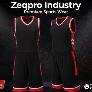 Black and Red Basketball Uniform Mockup