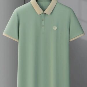 Men's Two-Tone Short Sleeve Ice Silk Shirt