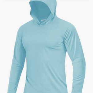 Light Blue Long Sleeve Sun Shirt Hoodie