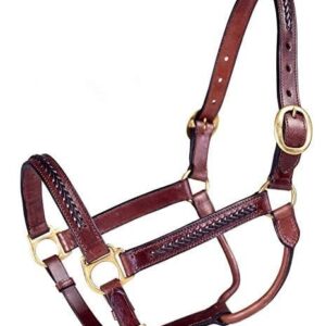 Braided Leather Horse Halter