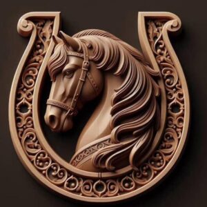 Carved Wooden Horse Plaque