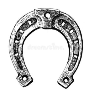 Vintage Horseshoe Sketch Graphic