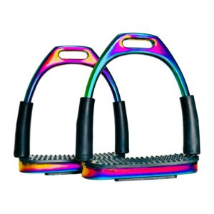 Rainbow Titanium Stirrup Irons